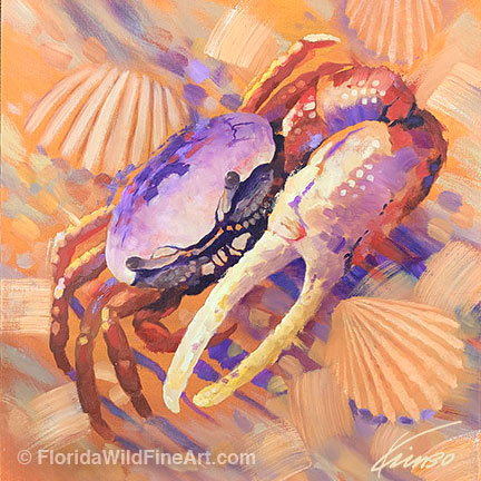 Florida Wildlife Fine Art Crab-1