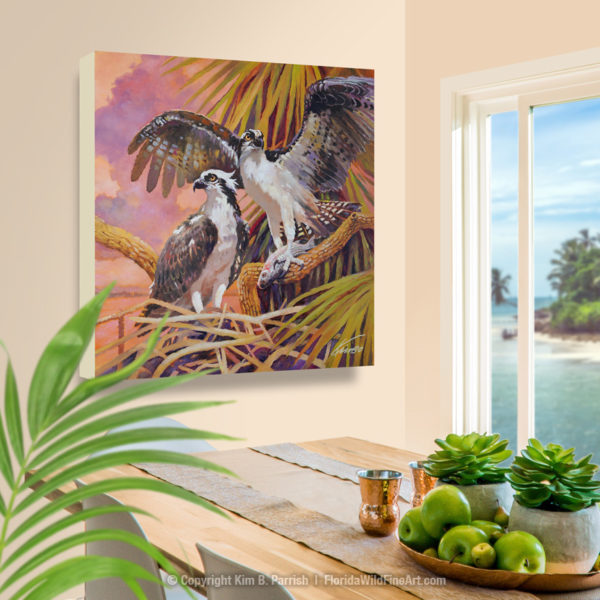 Ospreys In Palms by Kim B. Parrish