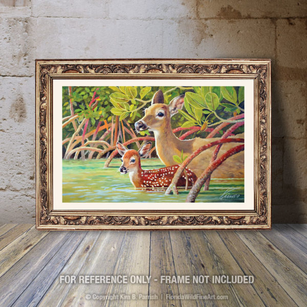 Florida Key Deer Painting, Florida Key Deer Art Copyright Kim B. Parrish