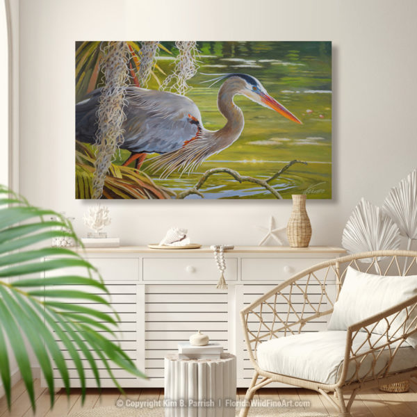 Great Blue Heron Painting copyright Kim B. Parrish