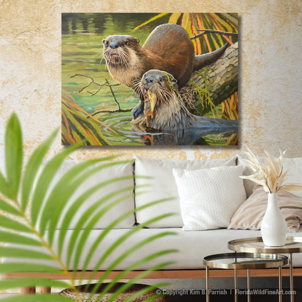 Otter Art Otter Painting by Kim B. Parrish
