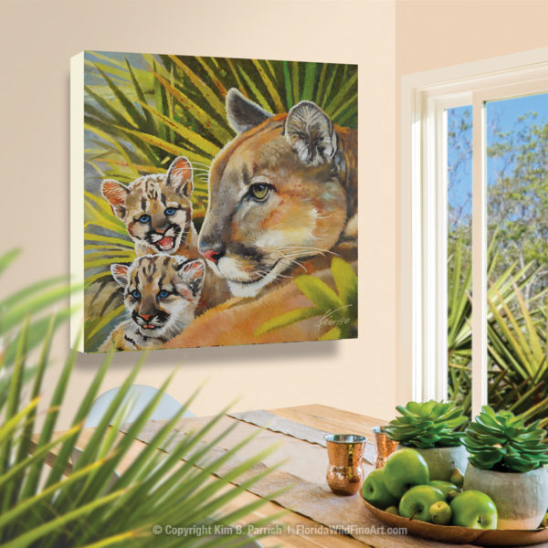 Florida panther art, florida panther painting copyright Kim B. Parrish