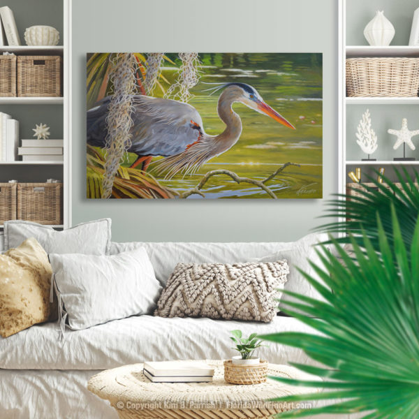 Great Blue Heron Painting copyright Kim B. Parrish